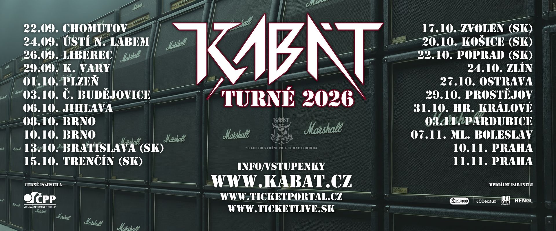 Kabát Turné 2026 Tour Poster 2026